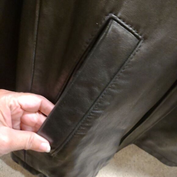 Jos Bank Leather Jacket Size XL - Picture 3 of 11